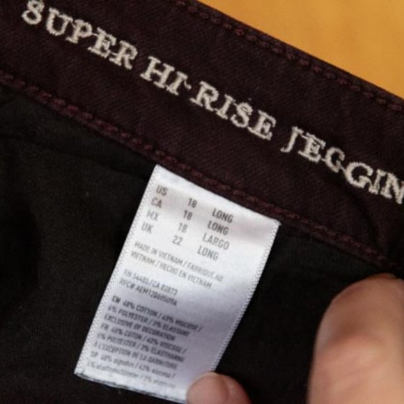 AE Outfitters Super Stretch X & Super High Rise Button Up Jeggings womens 18T - Picture 4 of 14